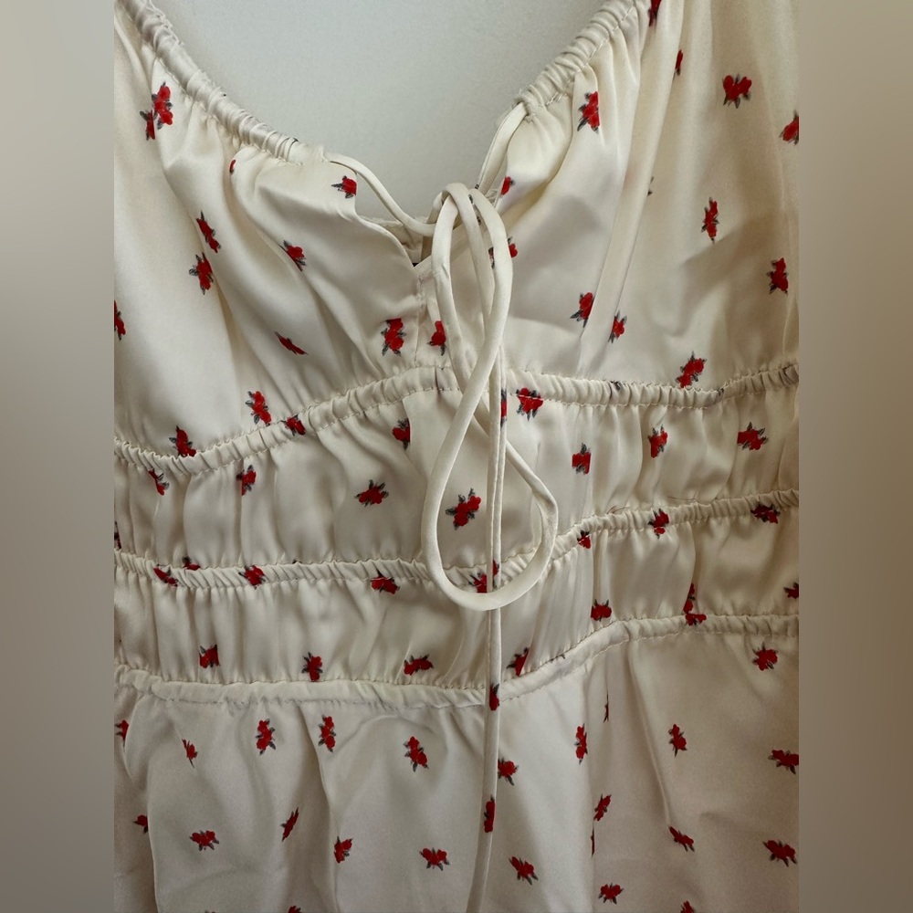 Zara NWT Floral Satin Dress - Picture 4 of 6